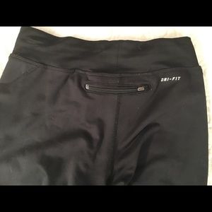 DriFit pants, black Nike, zip leg, sz XS.